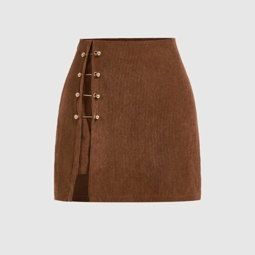 Brown Corduroy Skirt